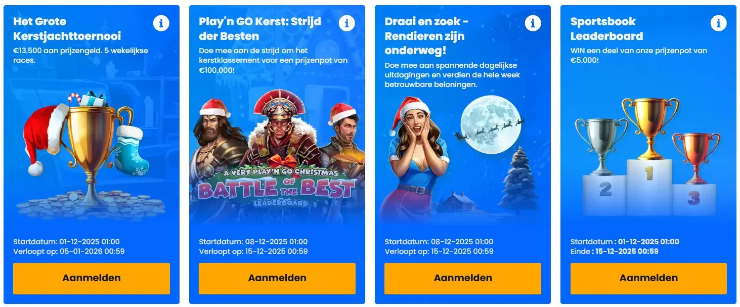 Promotiekaarten van 30bet Casino met speltoernooien, prijzengeld en sportweddenschappen